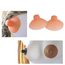 1 Pair Self-Suction Washable Reusable Silicone Nipples for Breast,Form Cosplay