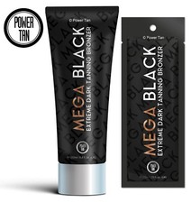 Power Tan Mega Black Bottles or Sachets Sunbed Tanning Lotion Accelerator Cream 