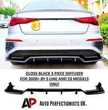 Audi S3 A3 S Line Diffuser 8Y Saloon Rear Lip Valance 2020+ Body Kit Bumper Lip