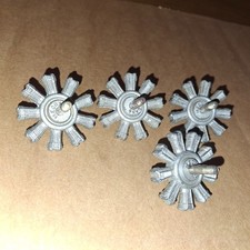 4 X PCS( #P43)MECCANO AEROPLANE CONSTRUCTOR STAMPED RADIAL ENGINE(SMALL)