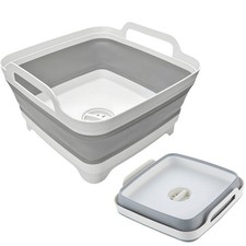 Foldable Multipurpose Basin Collapsible Washing Up Bowl Camping Sink Travel UK