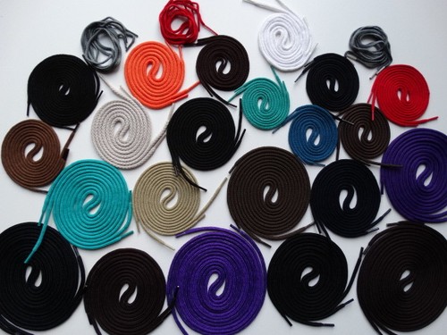 Round shoe boot trainer laces - shoe,