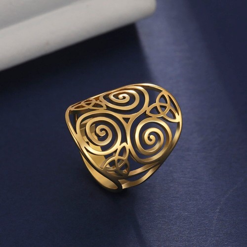 Triskelion celtics knot ring - triskelion,