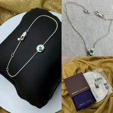 monica vinader May Birthstone Chain Bracelet Sterling Silver & EmeraldRRP  £85