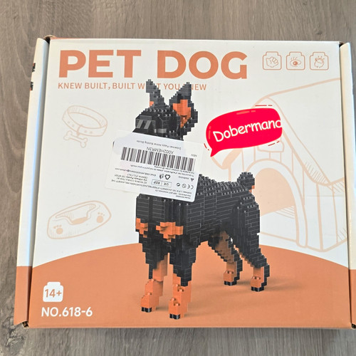 Pet dog nanoblock doberman - dog,