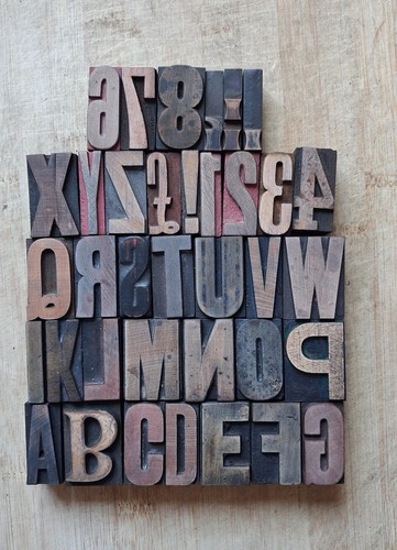 Vintage wooden letterpress - wooden,