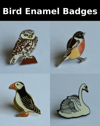 Bird enamel pin badge brooch - enamel,