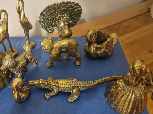 Vintage brass figurine animal - vintage,