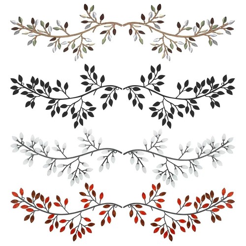 2pcs metal wall art tree - 2pcs, leaf