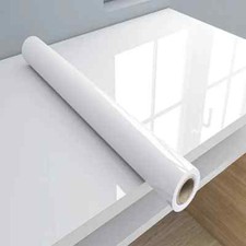 White Gloss Vinyl Wrap Self-Adhesive Film for Kitchen Cupboard Worktop Covering