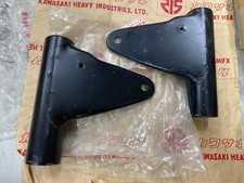 KAWASAKI NOS HEADLIGHT BRACKET SET S2 350  Chipped & Scuffed BUT NOS & STRAIGHT