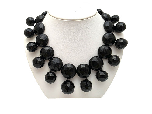 Antique whitby jet - whitby, necklace
