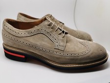 Paul Smith Mens Size UK 8 'Chase' Suede Brogue Shoes BNIB In Sand Made In Italy