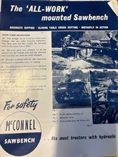 McConnell Saw Bench And Power Arm Leaflet