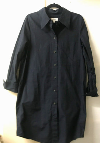 Cos navy blue cotton shirt - cos,