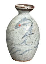 Simon Leach Studio Pottery Leaping Salmon Fish Bottle David Bernard Interest