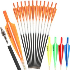 16" 17" 18" 20" 22" Carbon Bolts Archery Arrows 4" Vanes Mini Bow Hunting Target