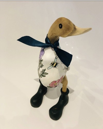 Wooden duck with boots - wooden,