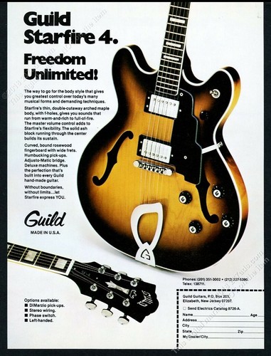 1978 guild starfire guitar - guild,