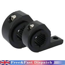 2x Motorcycle CNC Headlight Spot Lights Bracket Mount Fog Tube Clamp Holder UK
