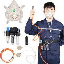 Supplied Air Half Face Respirator Mask for Painting & Dust Air Fed