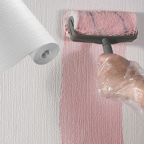 White blown vinyl wallpaper - blown,
