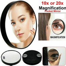 10x or 20x Magnifying Make Up Eyebrow Mirror With Suction Cups Travel UK