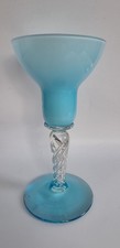 Empoli Twisted Stem Glass Chalice Style Vase.