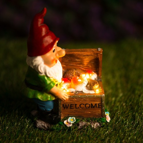 Solar gnome garden ornament - solar,
