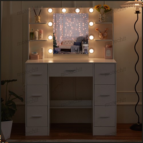 White dressing table - white,
