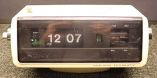Vintage Sony 8FC-100W AM/FM Table Digital Flip Number Clock Radio/Alarm WORKS