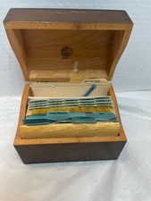 Vintage Wooden Box 3 x 5 Card