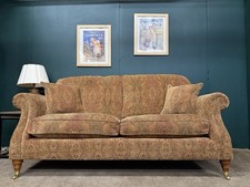 Parker Knoll Westbury Large 2 Seater Sofa In Baslow Medallion Mulberry Fabric