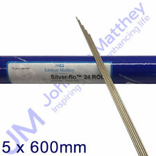Johnson Matthey Silver-Flo 24 1.5mm Diameter x 600mm Rod - 5 x Rods