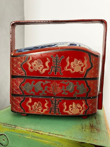 Vintage asian lacquer bento - vintage,