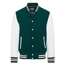 Green Letterman Baseball Wool