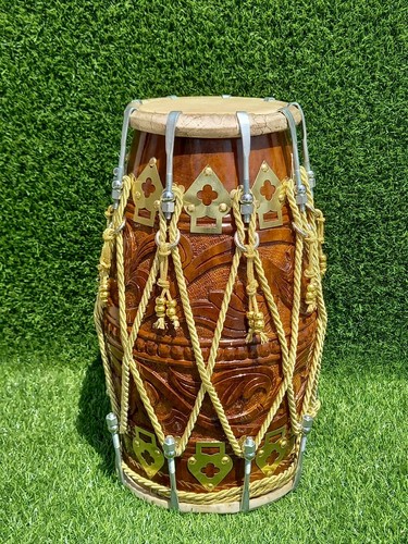Dholak engraved design made - dholak-engraved,