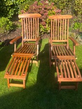 Vintage Teak Steamer Loungers