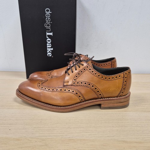 Loake rankin brown tan leather - brown,