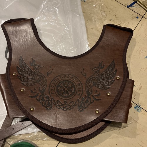 Leather viking chest armor - pu,