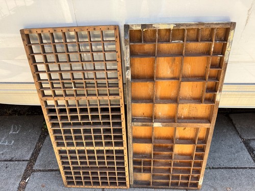 Pair lovely old type tray - #4,