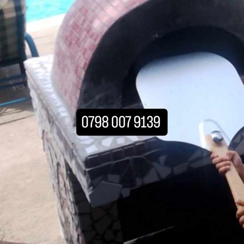 Wood fired pizza oven mosaic - pizza,
