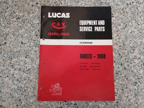 Lucas parts book hillman imp - parts,
