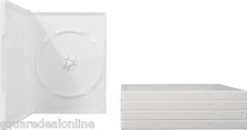 (5) White Empty Replacement DVD or Wii Cases Boxes Standard 14mm #DVBR14WH