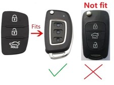 For Hyundai i10 i20 i30 i40 ix20 ix35 3 Button Replacement Rubber Key Remote Fob