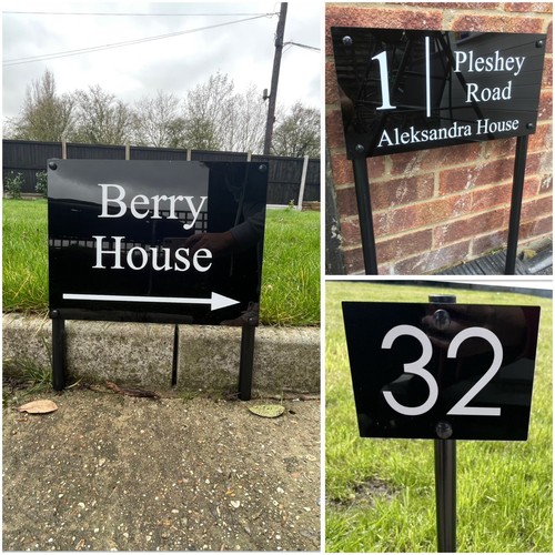 Freestanding house sign - sign, door
