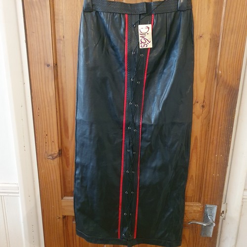 Black faux leather - black,