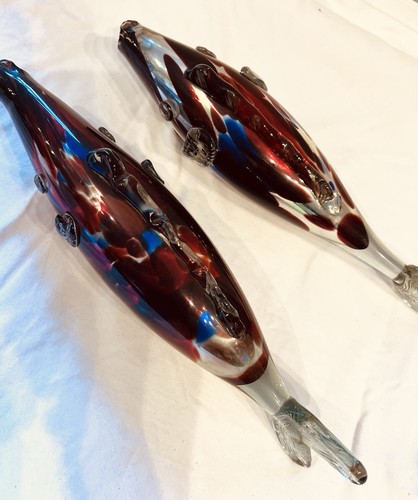 Pair art glass - pair, of