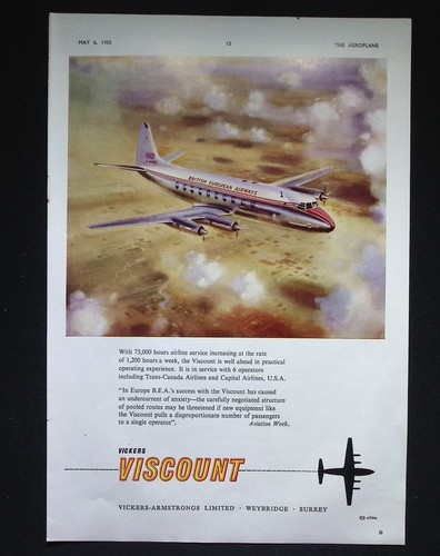 Original 1955 advert vickers - advert,