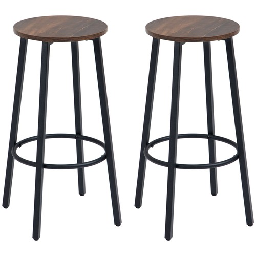 Homcom bar stools set 2 - bar,